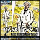 Mark Twain Author Study, Body Biography Project, American Author