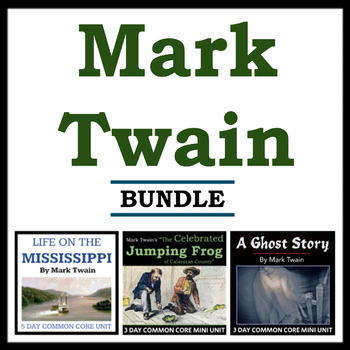 Preview of Mark Twain Bundle - 3 Units of Classic Literature - CCSS