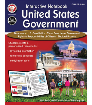 Preview of Mark Twain Interactive Notebook US Government Res Gr 5–8 Printable 405048-EB