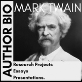 Mark Twain - Research Worksheet / Organizer - NO PREP - EASEL
