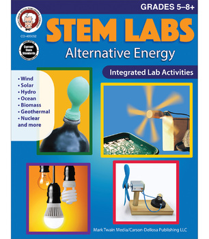 Preview of Mark Twain STEM Labs Alternative Energy Workbook Gr 5–12 Printable 405052-EB