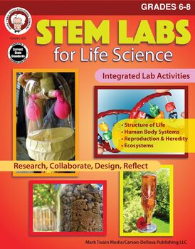 Preview of Mark Twain STEM Labs for Life Science Workbook Gr 6–8 Printable 404261-EB