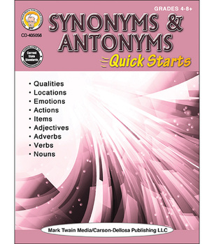 Preview of Mark Twain Synonyms & Antonyms Quick Starts Wkbk Gr 4–12 Printable 405056-EB
