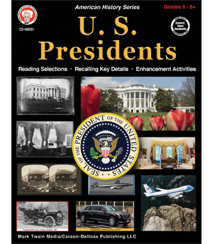 Preview of Mark Twain U.S. Presidents Workbook Grades 5–12 Printable 405051-EB