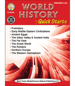 Preview of Mark Twain World History Quick Starts Workbook Gr 4–12 Printable 405060-EB