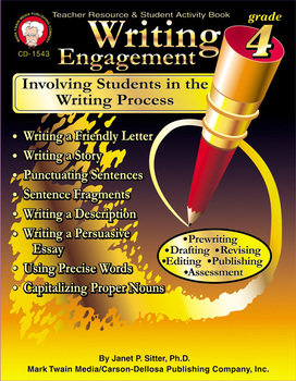 Preview of Mark Twain Writing Engagement Workbook Grade 4 Printable 1543-EB