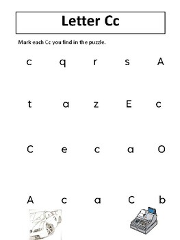 Mark the letter alphabet practice Capital and Lowercase with pictures