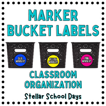 Permanent Markers Labeling Cards for Bins or Labels & Classroom Organization