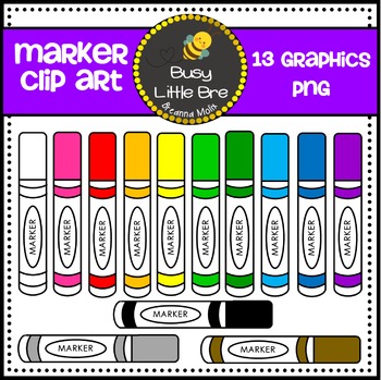 Marker Clipart by Breanna Molix | TPT