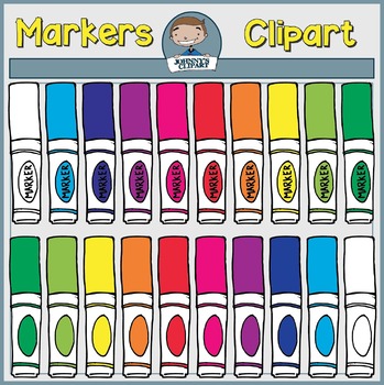 Marker Clipart by Johnny's Clipart | Teachers Pay Teachers