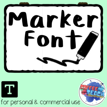 Preview of Marker Font | Whiteboard Marker | Personal & Commercial Use | Back to School