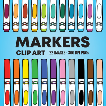 Markers Clip Art by Creative Access | TPT