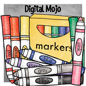 Markers Clipart By Digital Mojo Teachers Pay Teachers