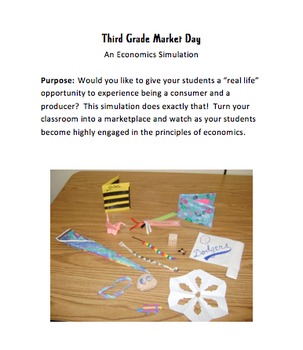 Preview of Market Day - A "Real World" Economics Simulation For Grades 3-6