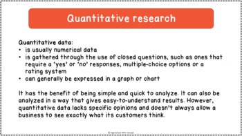 market research project high school