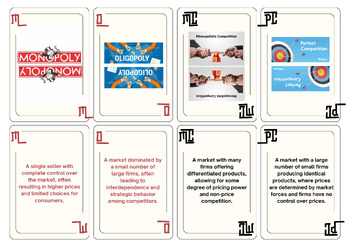 Preview of Market Structures:  Deck of Customer Cards perfect for Rally Coach Activity