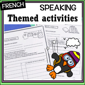 Preview of French speaking activities/oral work - grammar themes