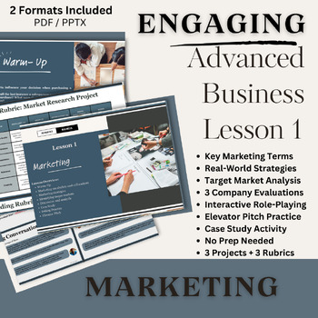 Preview of Marketing: Advanced Business - Case Study, Target Market Analysis, Projects