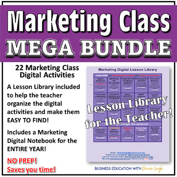Preview of Marketing High School Class Activities Digital Notebook Case Studies FULL COURSE