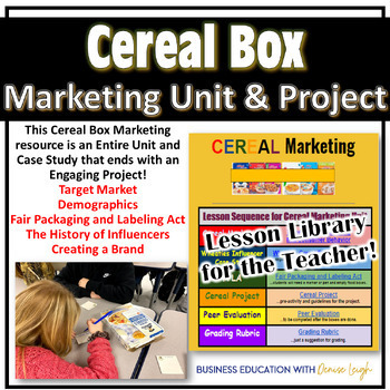 Preview of Marketing Class Project and Unit - Cereal Box Marketing Project Case Study
