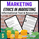 Marketing Ethics Informational Text & Worksheets DECA & FBLA