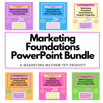Preview of Marketing Foundations PowerPoints & Test Bundle (Marketing Basics)
