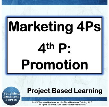 Preview of Marketing Mix 4Ps Promotion - CTE project-based