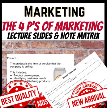 Preview of Marketing Mix Lecture Bundle For Business, Marketing, FBLA and DECA