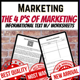 Marketing Mix ( The Four P's ) Informational Text W/ Works