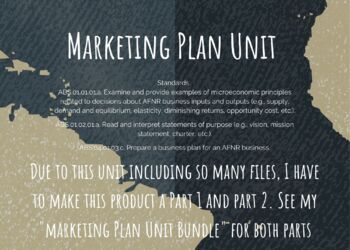 Preview of Marketing Plan Unit Bundle