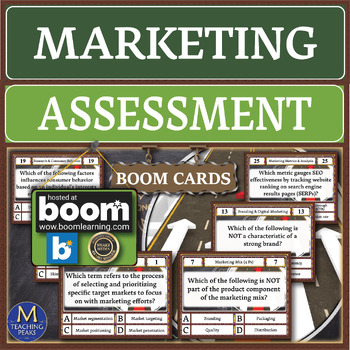 Preview of Marketing: Assessment Boom Cards