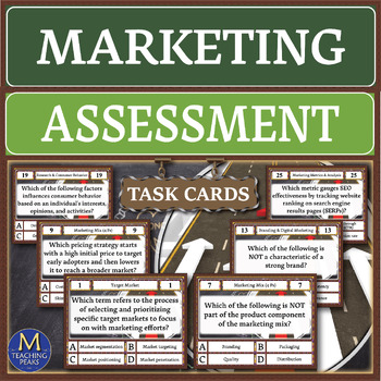 Preview of Marketing: Assessment Task Cards