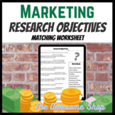 Marketing Research Objectives Worksheet for Business, DECA & FBLA