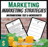 Marketing Strategies Overview Text & Worksheets DECA & FBLA