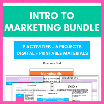 Preview of Introduction to Marketing Activities and Projects Bundle