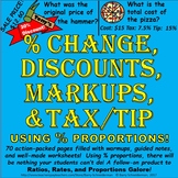Markup Percent, Discount, Percent Change (Increase/Decreas