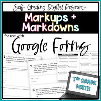 Preview of Markup and Markdown Google Forms Homework Assignment