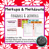 Markups & Markdowns INB Foldables & Activities