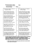 Marlowe & Raleigh ~ Passionate Shepherd Poem Pairing Worksheet