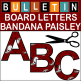 Maroon Bandana Paisley Bulletin Board Letters Classroom De