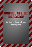 Maroon and Silver - School Spirit Borders 9 Pack