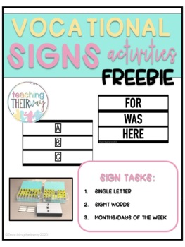 Preview of Marquee Sign Job Task Cards FREEBIE