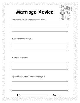 Marriage Advice from kids by Cheerful Learning | TpT