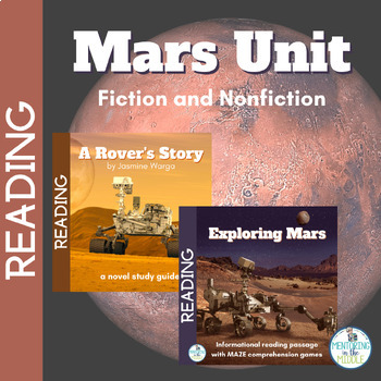 Preview of Mars Fiction & Nonfiction Unit - Mazes - Reading Comprehension - Space