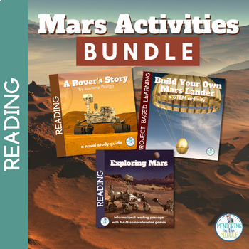 Preview of Mars Unit - Novel, Informational Passage & STEM Mars Rover Challenge - Space
