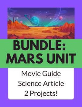 Preview of Mars Unit Project Bundle | Reading Article | Movie | PBL | 2 projects