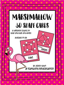 Preview of Marshmallow 3D Shape Cards and Reflection Mats
