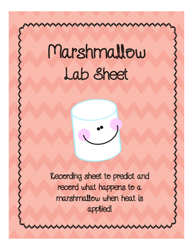Preview of Marshmallow Lab Sheet - Adding Heat Experiment