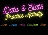 Marshmallow Overload!  Data & Statistics Activity-IQR, Mea