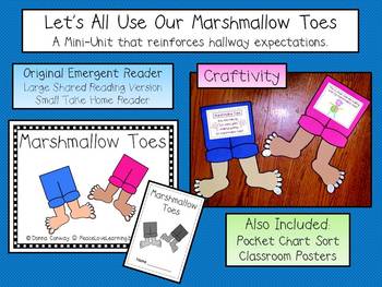 Preview of Marshmallow Toes Emergent Reader & Craftivity Pack